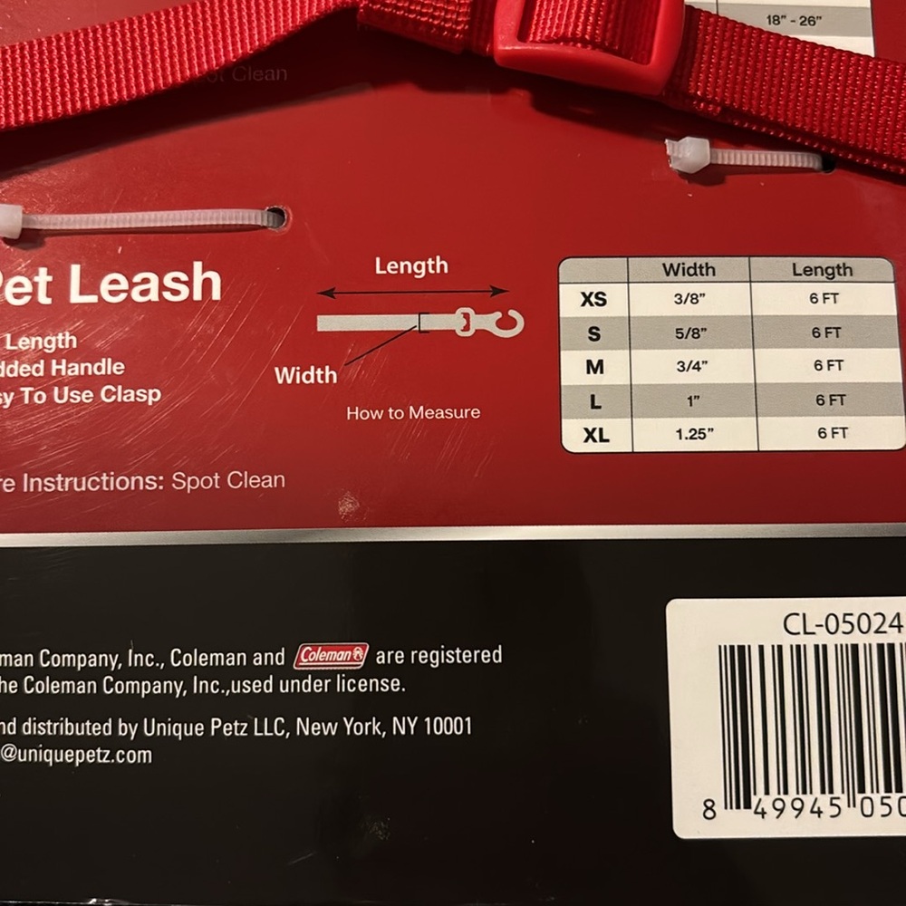 Coleman Red 3 Piece Dog Harness, Leash & Collar Set in Size XS BNWT - Picture 12 of 12